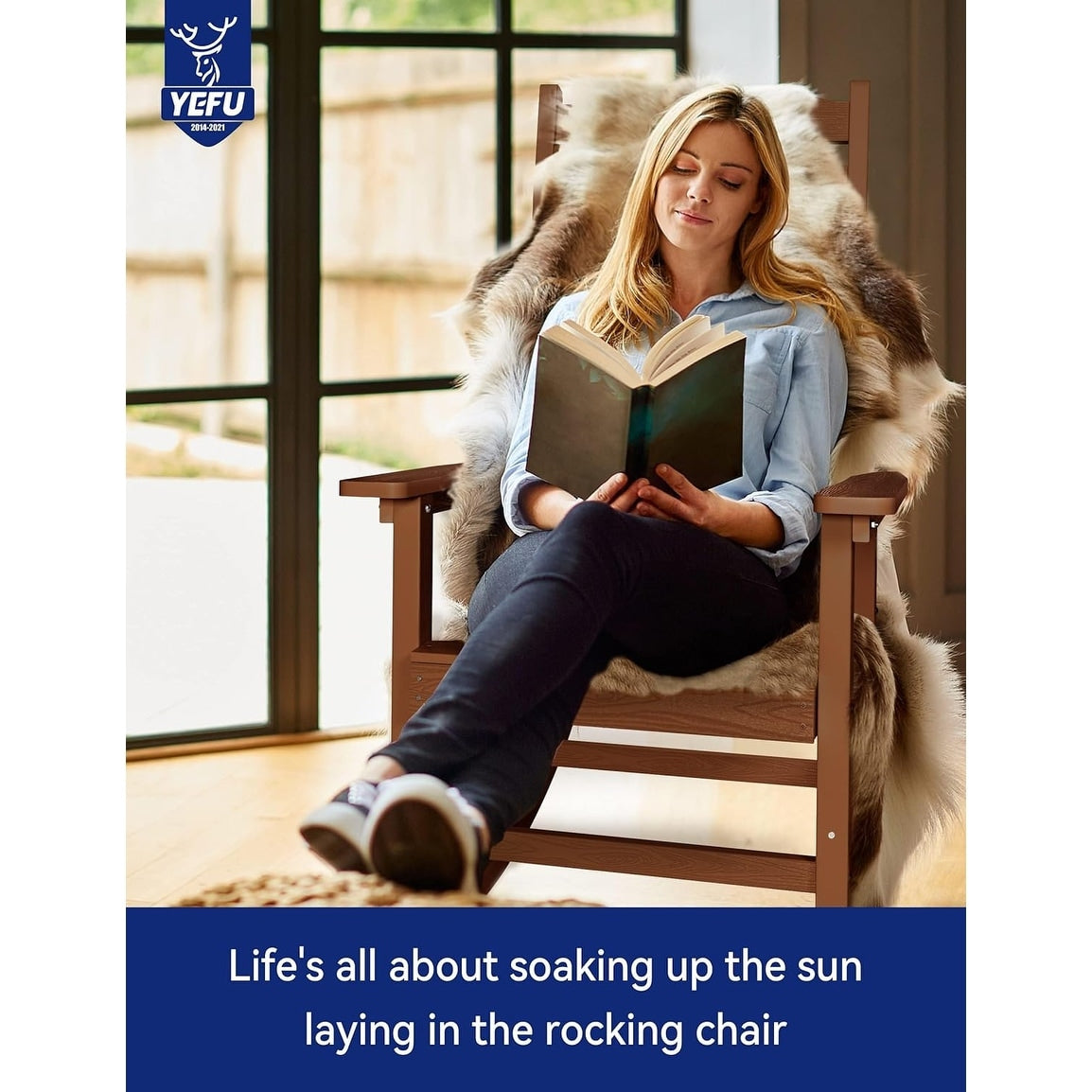 Fauteuil à bascule d'extérieur WINSOON tout temps, lot de 2