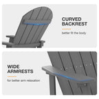Fauteuil à bascule d'extérieur WINSOON tout temps, lot de 2