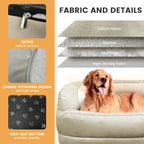 Lit orthopédique imperméable en mousse WOWMAX pour grands chiens