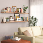 Étagères flottantes Wallniture Forte 72 po, lot de 2, bois brûlé