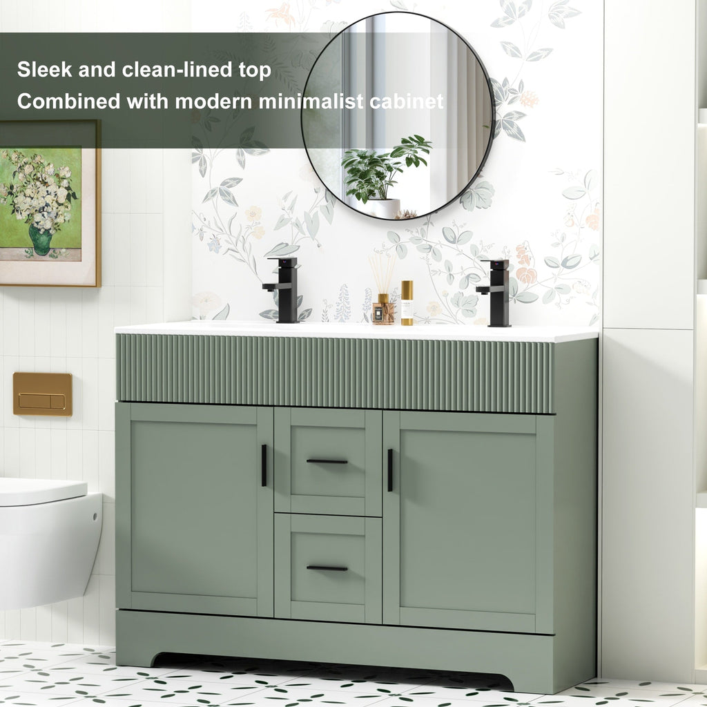 Ensemble meuble-lavabo Wavy Line 30/36/48 avec lavabo et robinet