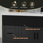 Ensemble meuble-lavabo Wavy Line 30/36/48 avec lavabo et robinet