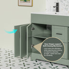 Ensemble meuble-lavabo Wavy Line 30/36/48 avec lavabo et robinet