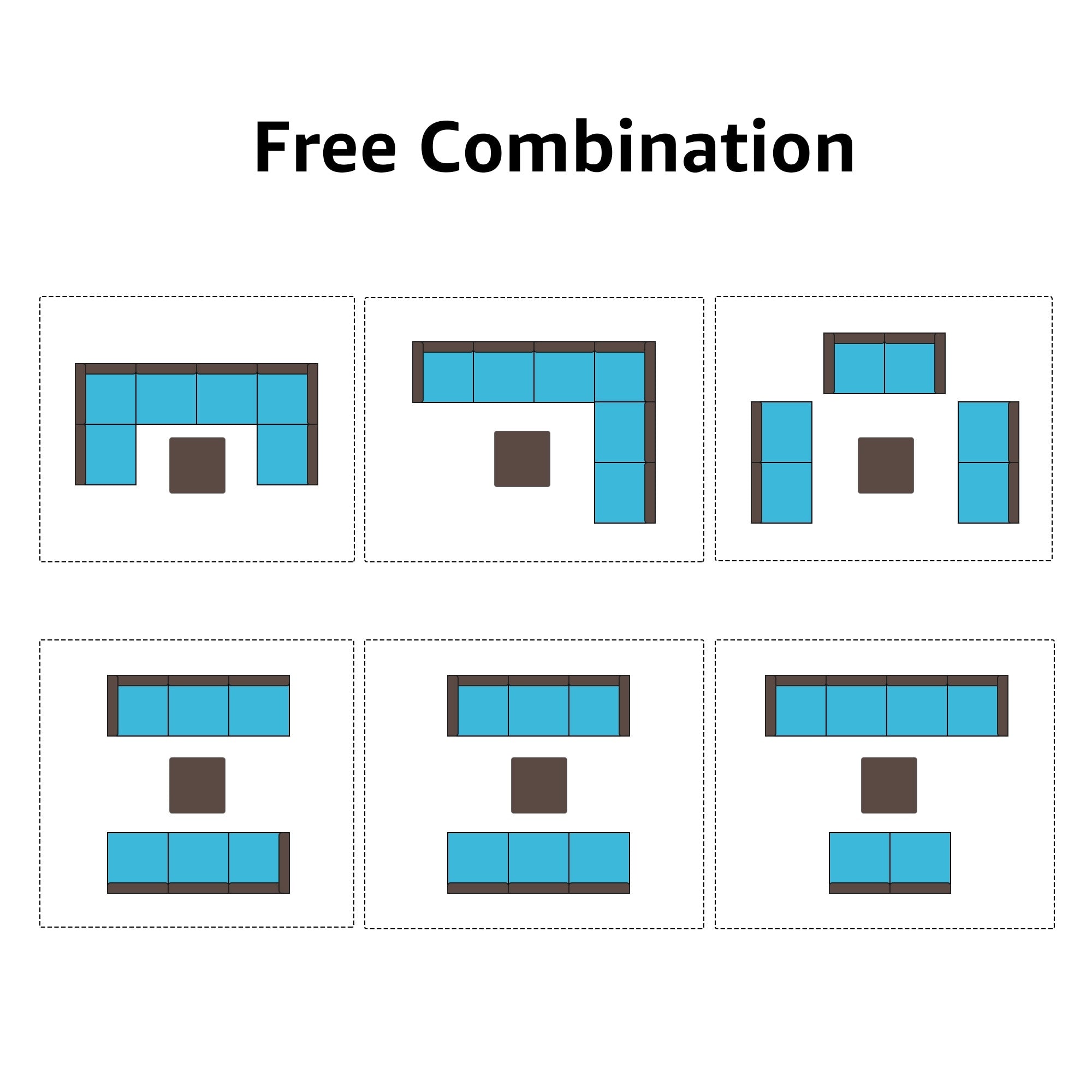 Ensemble de canapés d'angle d'extérieur 7 pièces en osier et acier avec coussins