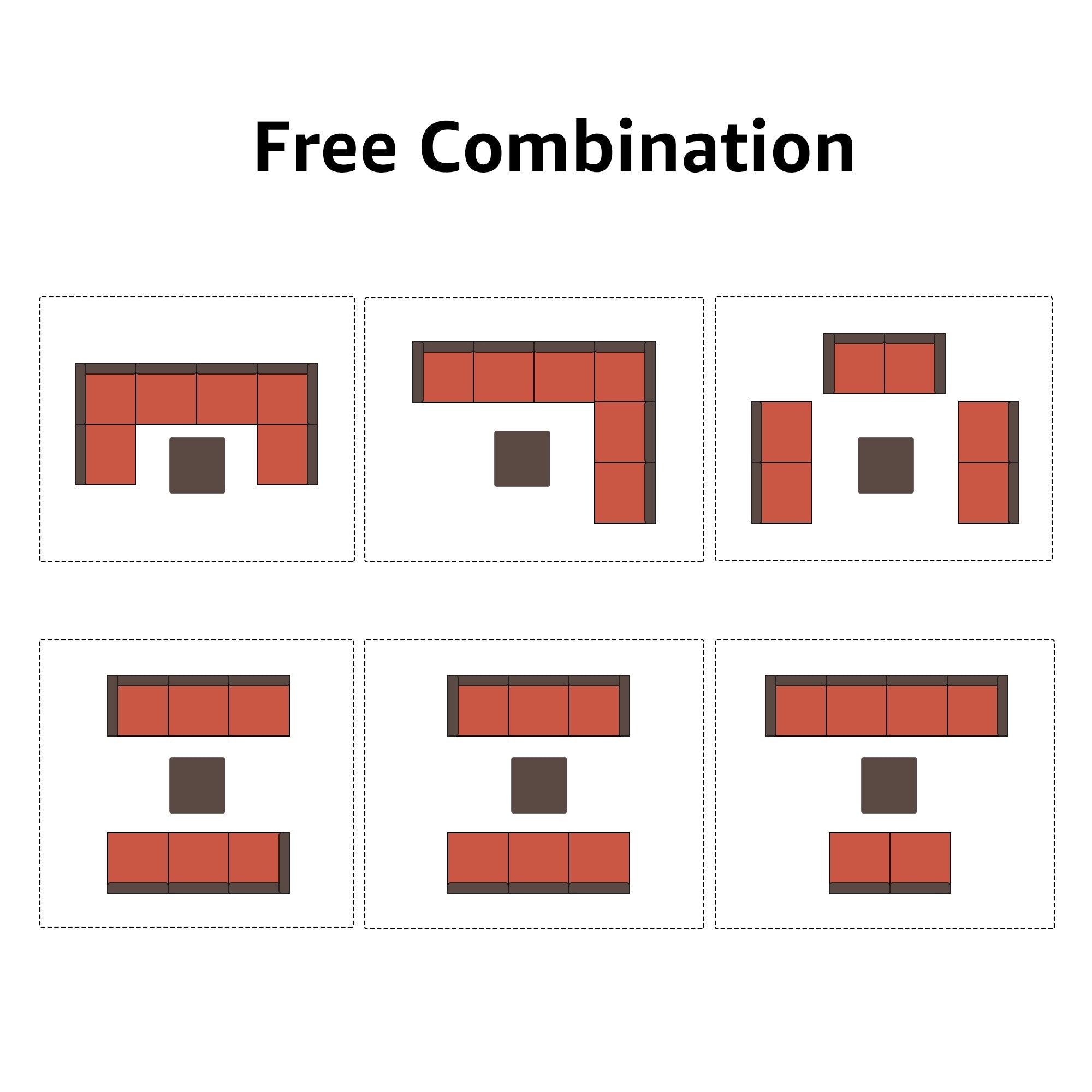 Ensemble de canapés d'angle d'extérieur 7 pièces en osier et acier avec coussins