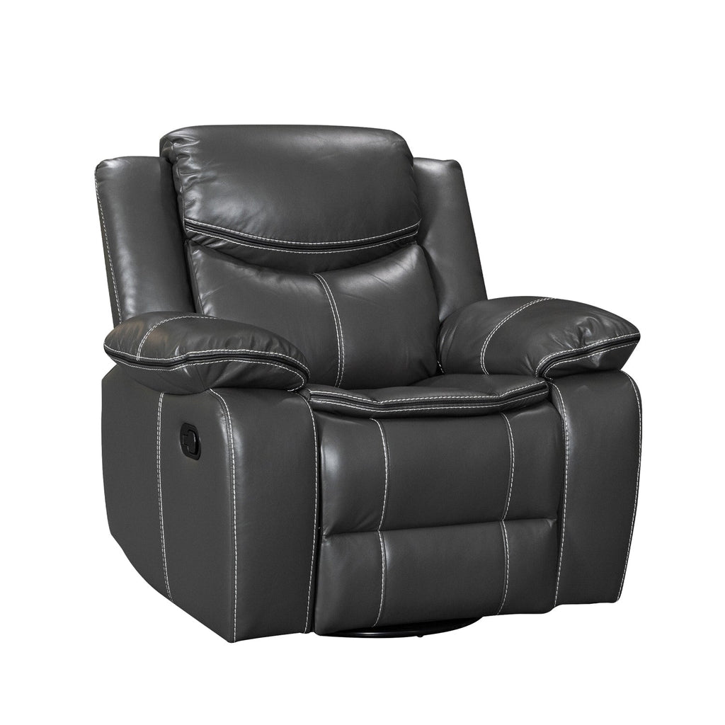 Fauteuil inclinable à large assise en cuir durable avec massage et chauffage