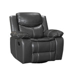Fauteuil inclinable à large assise en cuir durable avec massage et chauffage