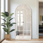 Miroir de fenêtre en bois arqué 180 cm L x 79 cm l