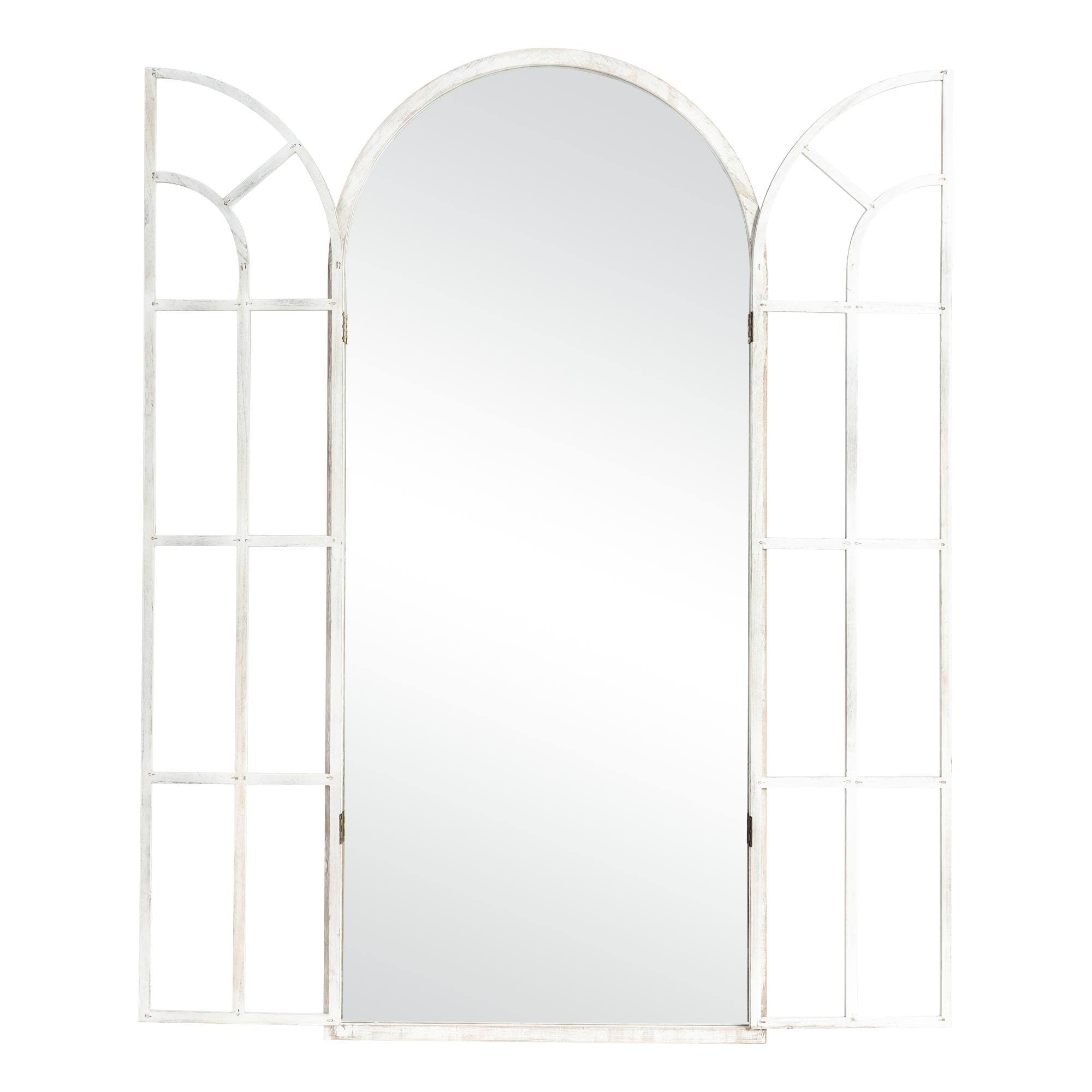 Miroir de fenêtre en bois arqué 180 cm L x 79 cm l
