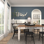 Décoration murale artisanale en bois représentant un poisson nageur, effet vieilli marron - Blanc - Roche River Decor