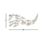 Décoration murale artisanale en bois représentant un poisson nageur, effet vieilli marron - Blanc - Roche River Decor