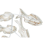 Décoration murale artisanale en bois représentant un poisson nageur, effet vieilli marron - Blanc - Roche River Decor