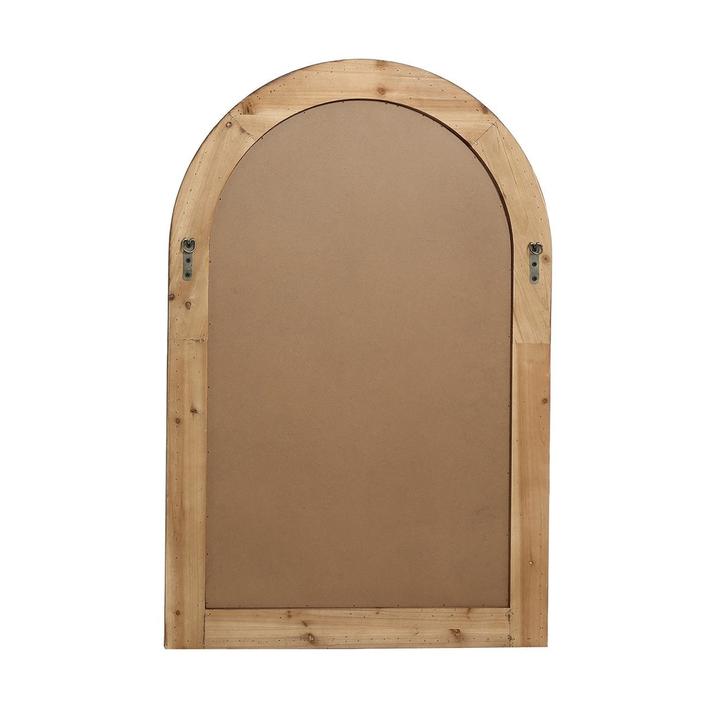 Miroir mural encadré en bois avec fenêtre cintrée, miroir de salle de bain - 39,25 po H x 25,87 po L x 1,5 po P