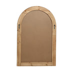Miroir mural encadré en bois avec fenêtre cintrée, miroir de salle de bain - 39,25 po H x 25,87 po L x 1,5 po P