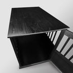 Table d'appoint en bois avec cage pour animaux et porte verrouillable