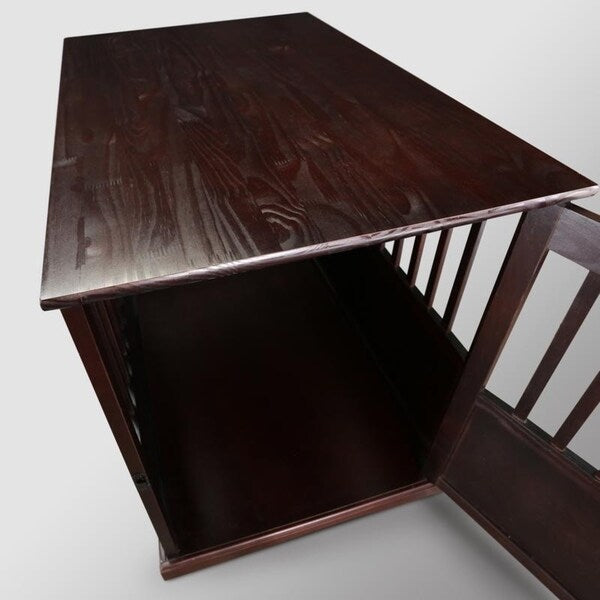 Table d'appoint en bois avec cage pour animaux et porte verrouillable