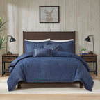 Ensemble de couette en denim surdimensionné et surrembourré Woolrich Perry Blue