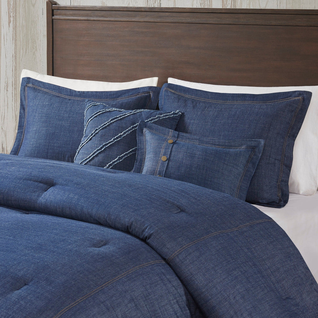 Ensemble de couette en denim surdimensionné et surrembourré Woolrich Perry Blue