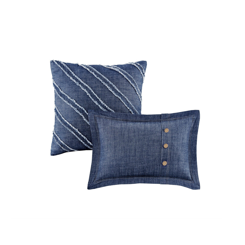Ensemble de couette en denim surdimensionné et surrembourré Woolrich Perry Blue