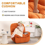 Fauteuil inclinable pivotant électrique XINMICS, fauteuil massant à bascule avec fonction chauffante, ports USB et USB-C et poche latérale