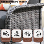 Ensemble de conversation de patio extérieur XIZZI 4 pièces avec table