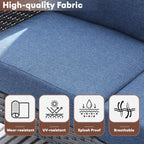 Ensemble de conversation de patio extérieur XIZZI 4 pièces avec table