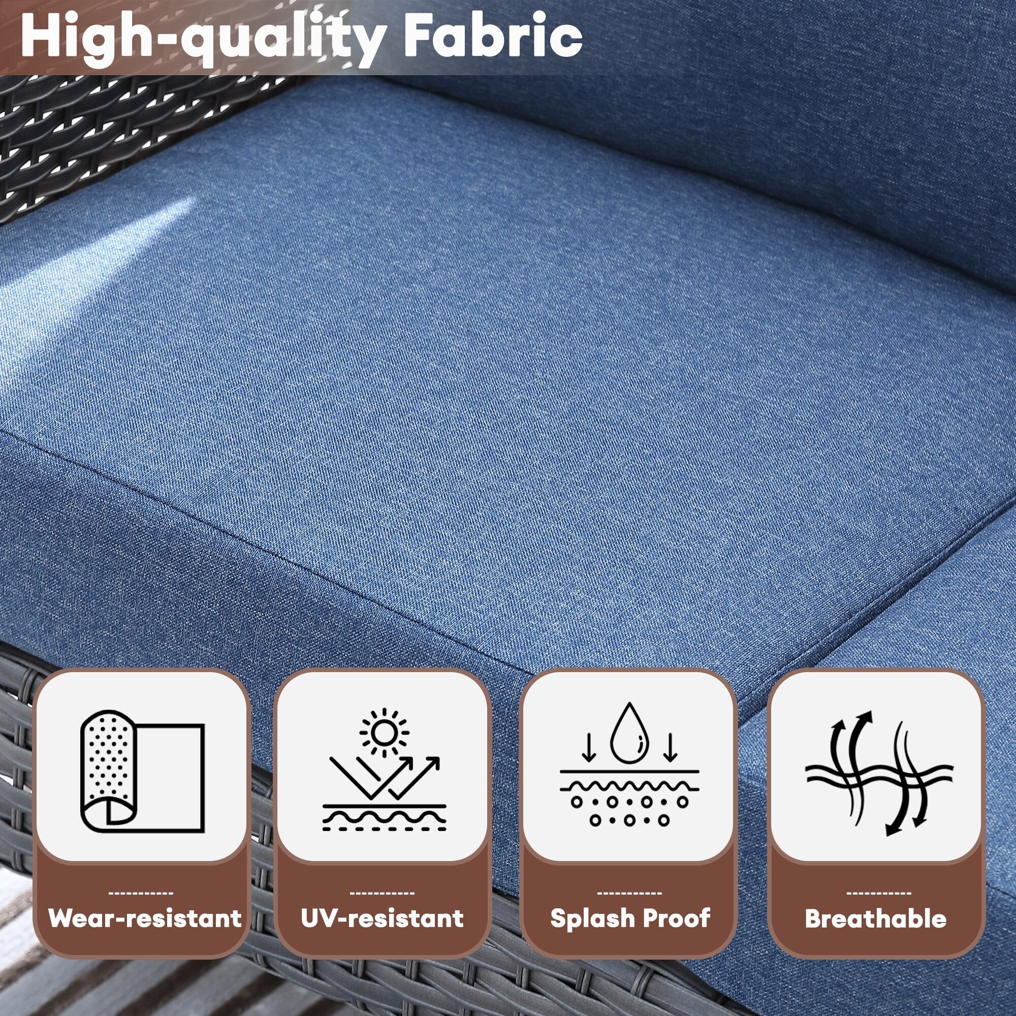 Ensemble de conversation de patio extérieur XIZZI 4 pièces avec table