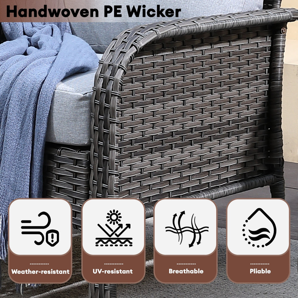 Ensemble de conversation de patio extérieur XIZZI 4 pièces avec table