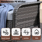 Ensemble de conversation de patio extérieur XIZZI 4 pièces avec table