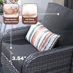 Ensemble de conversation de patio extérieur XIZZI 4 pièces avec table