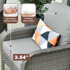 Ensemble de conversation de patio extérieur XIZZI 4 pièces avec table