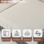 Ensemble de conversation de patio extérieur XIZZI 4 pièces avec table