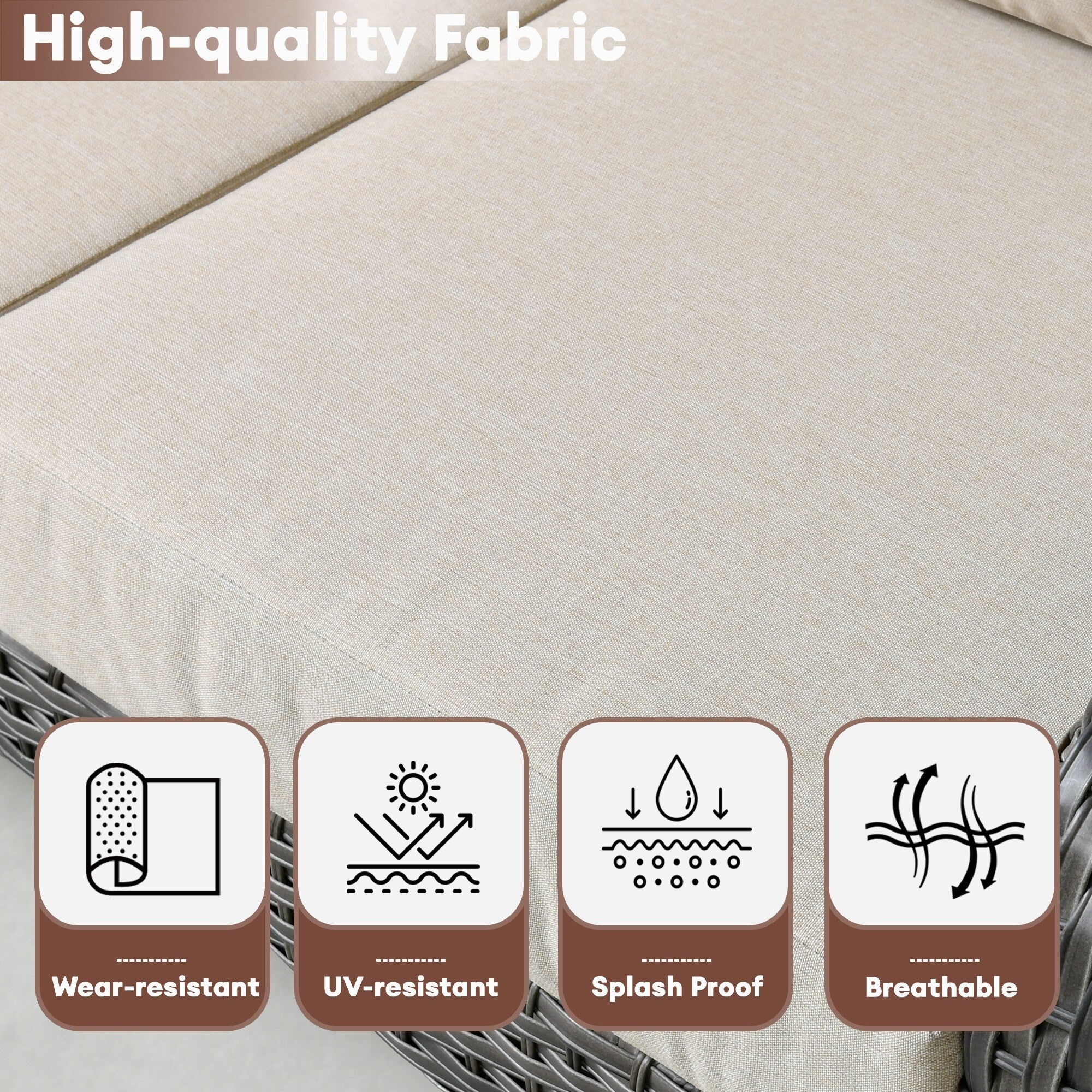 Ensemble de conversation de patio extérieur XIZZI 4 pièces avec table