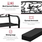 Banc de jardin Yaheetech en métal pour terrasse ou véranda - Non disponible