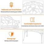 Banc d'extérieur en métal Yaheetech pour terrasse, parc ou jardin - Non applicable