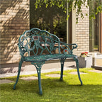 Banc d'extérieur en métal Yaheetech pour terrasse, parc ou jardin - Non applicable