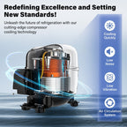 Réfrigérateur à boissons Yeego 19 pouces, 140 canettes, monozone, pose libre - 19 pouces