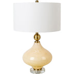 Lampe de table en gourde en verre peint Zayaan