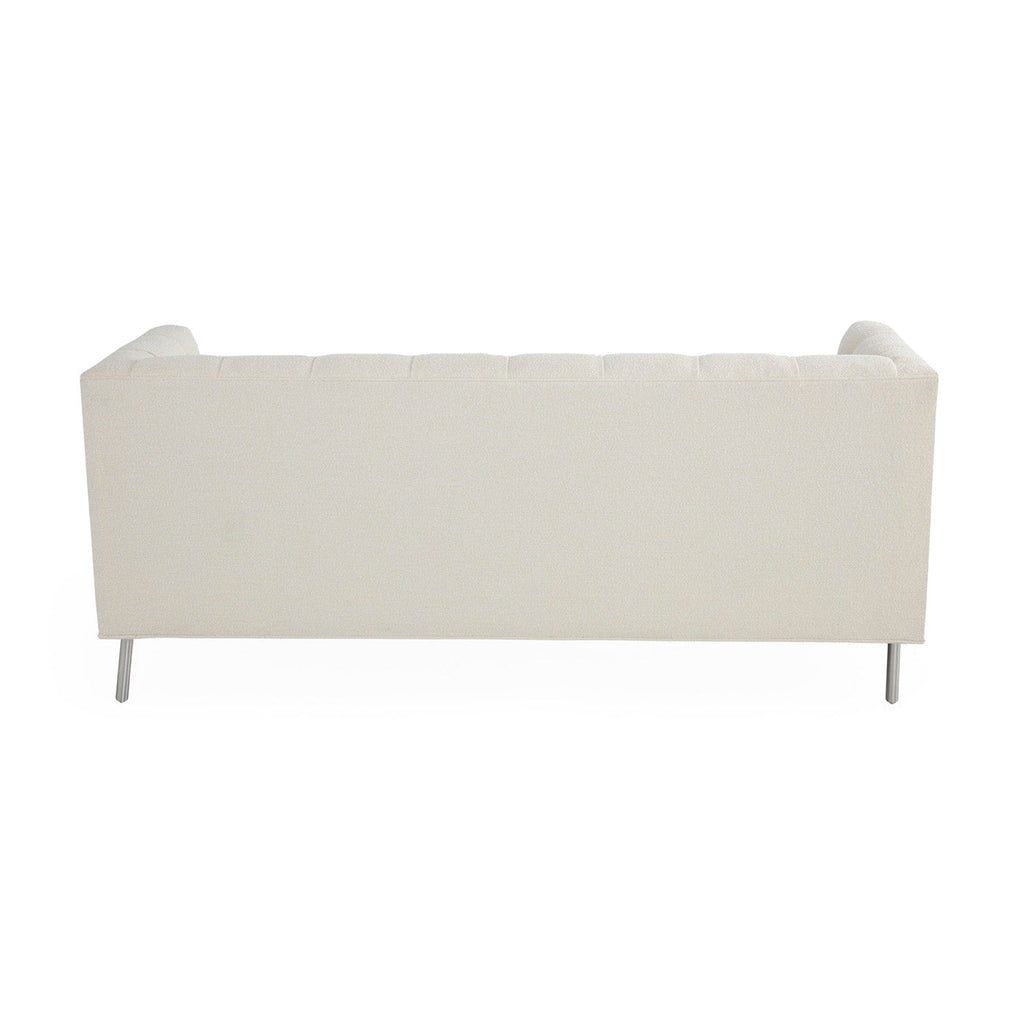 Causeuse Baxter 66 à accoudoirs en T en Serpette ivoire