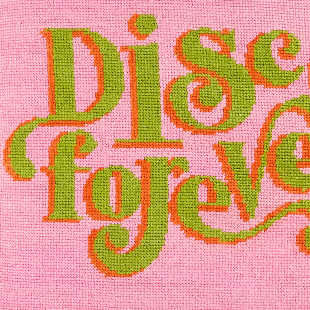 Coussin à broderie Disco Forever